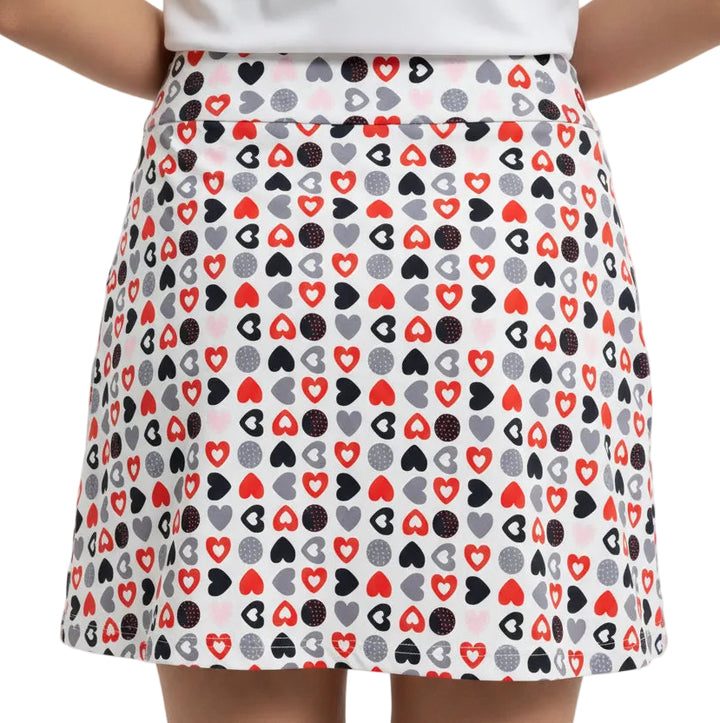 Swing Control Airspun Vented Skort 16" - Navy Hearts - 2 - Skorzie