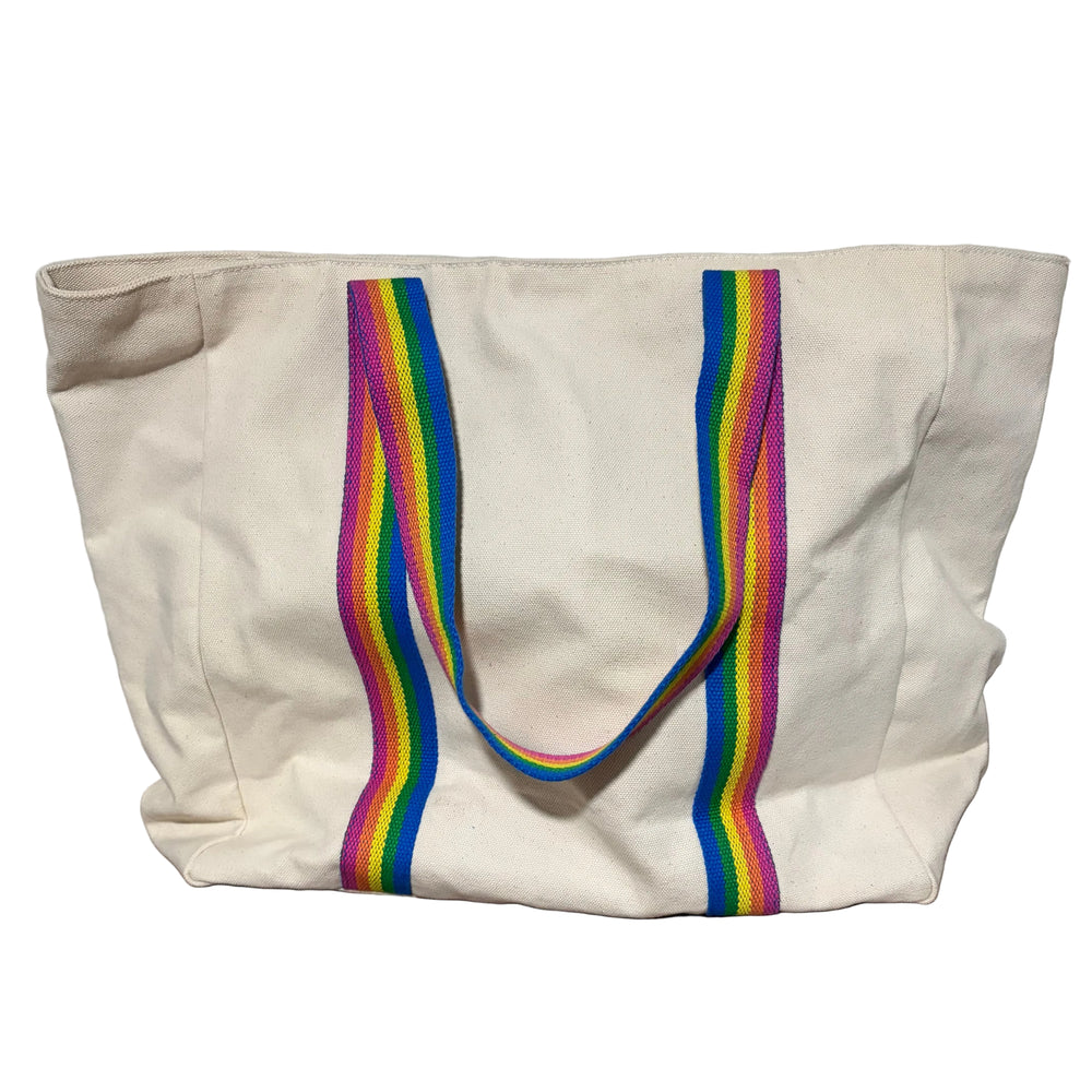 Ame & Lulu Hamptons Beach Tote - Rainbow Stripe - Skorzie