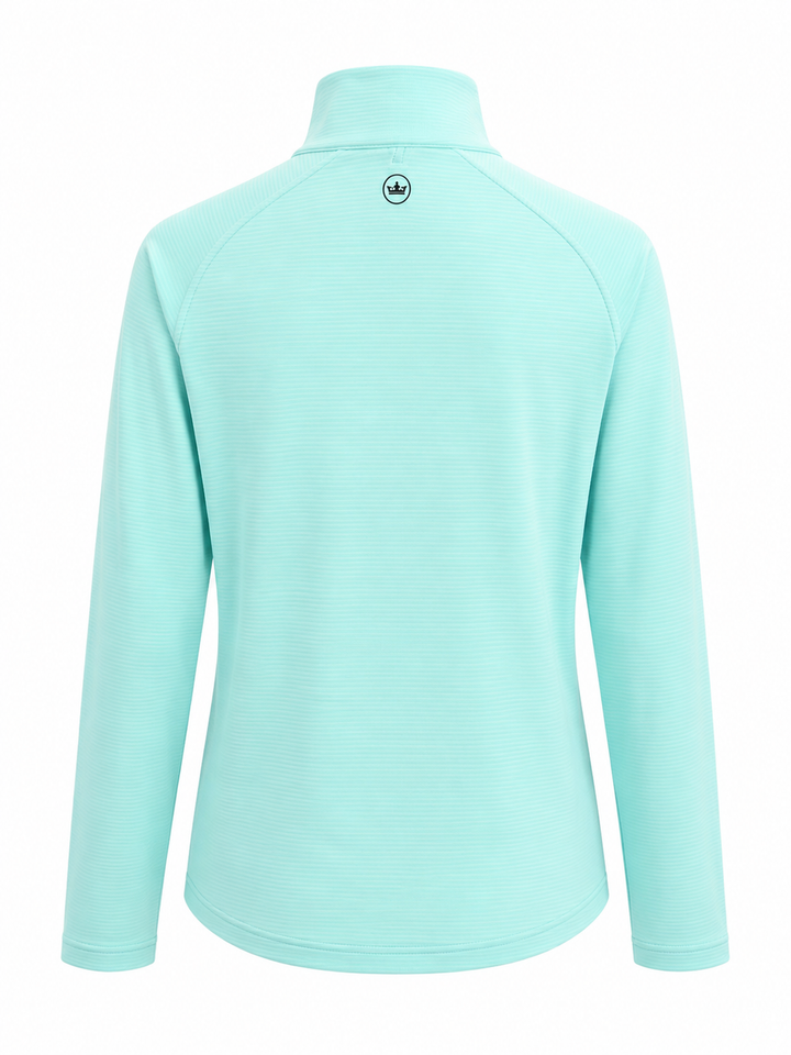 Peter Millar Men's Midlayer Quarter Zip (w/logo) - Aqua - Small - Skorzie