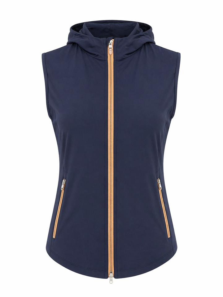 Peter Millar Women's Full-Zip Jameson Flex Vest - Navy - Small - Skorzie