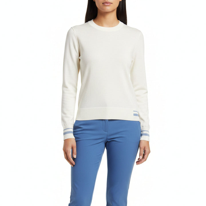 G/FORE Women's Sweater Crewneck Cooling Cotton Chalk White Size S