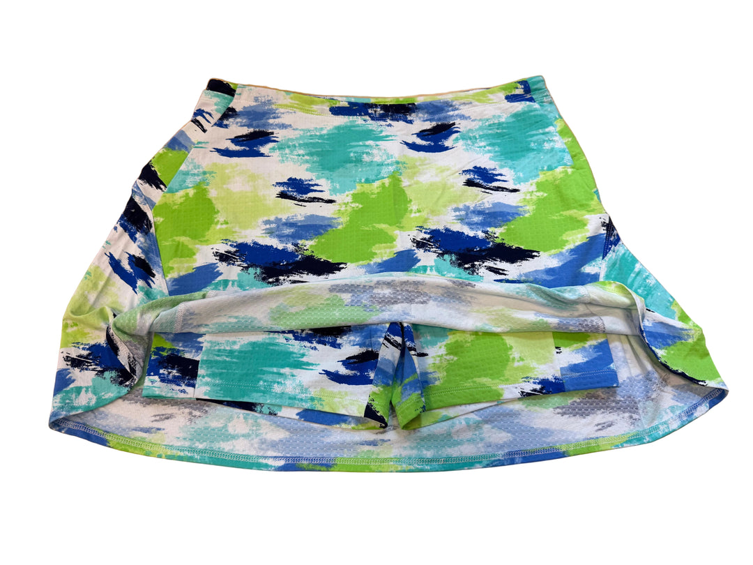 IBKUL Womens Matilda Swing Skort 15" - Jade/Multi