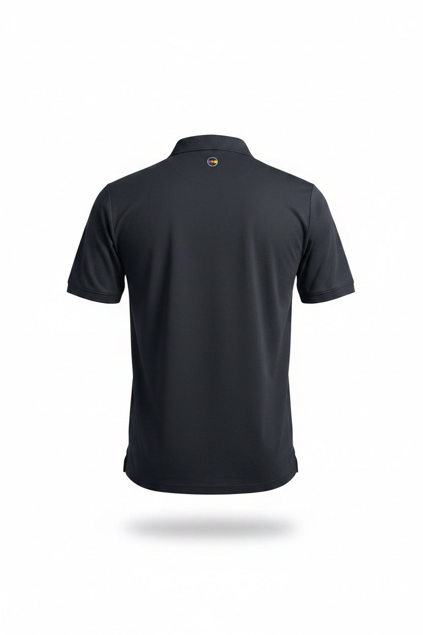 Swing Control Solid S/S V-Neck Velocity Polo - Black - Small - Skorzie