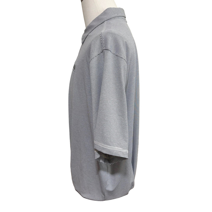 Linksoul Monterey Microstripe Polo (w/logo) - Grey Stripe - XX-Large - Skorzie