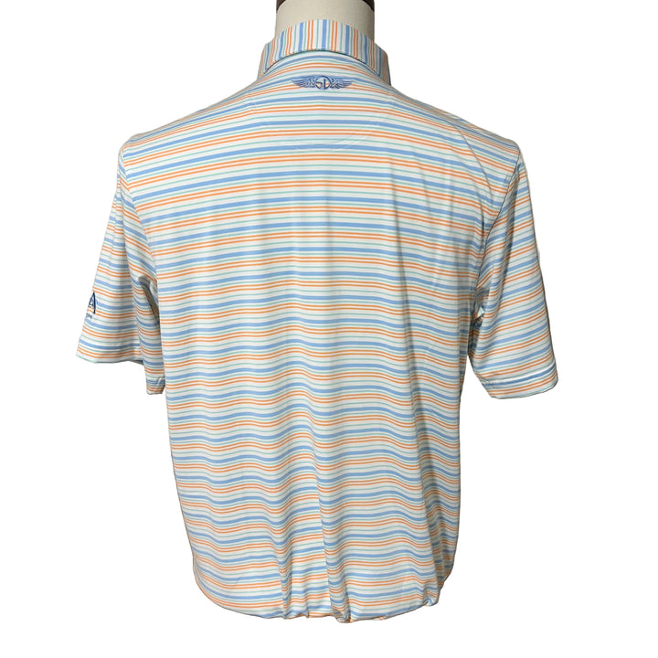 Straight Down Zuma Stripe Polo (w/logo) - Carolina - Small - Skorzie