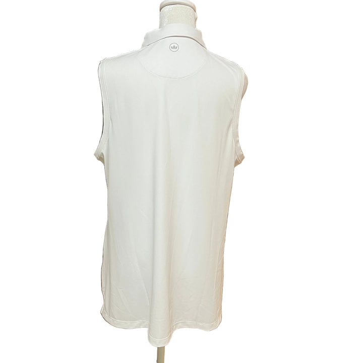 Peter Millar SL Banded Button Polo (w/logo) - White - X-Large - Skorzie