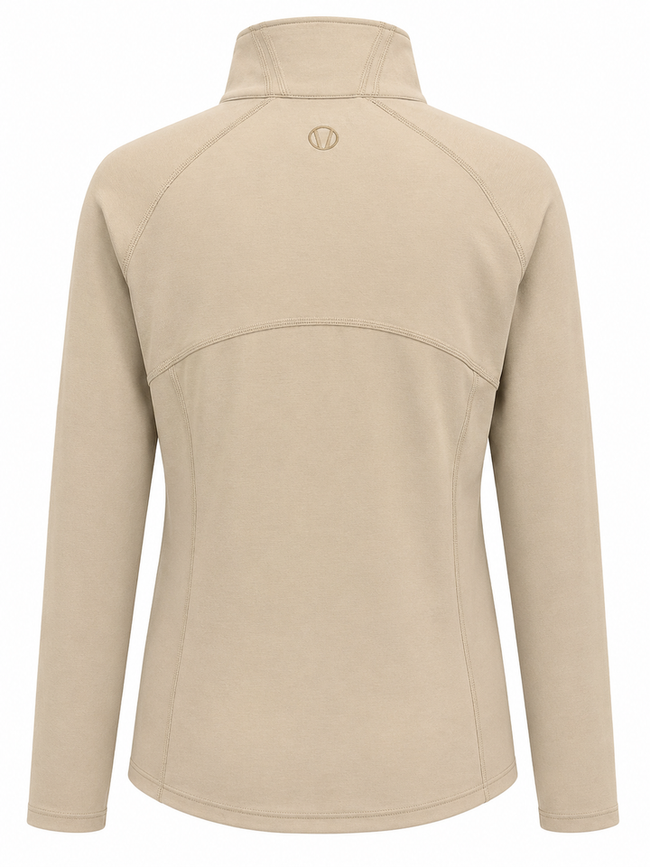 Sunice Anam Aerosoft Performance Quarter-Zip Pullover - Taupe Melange - Medium