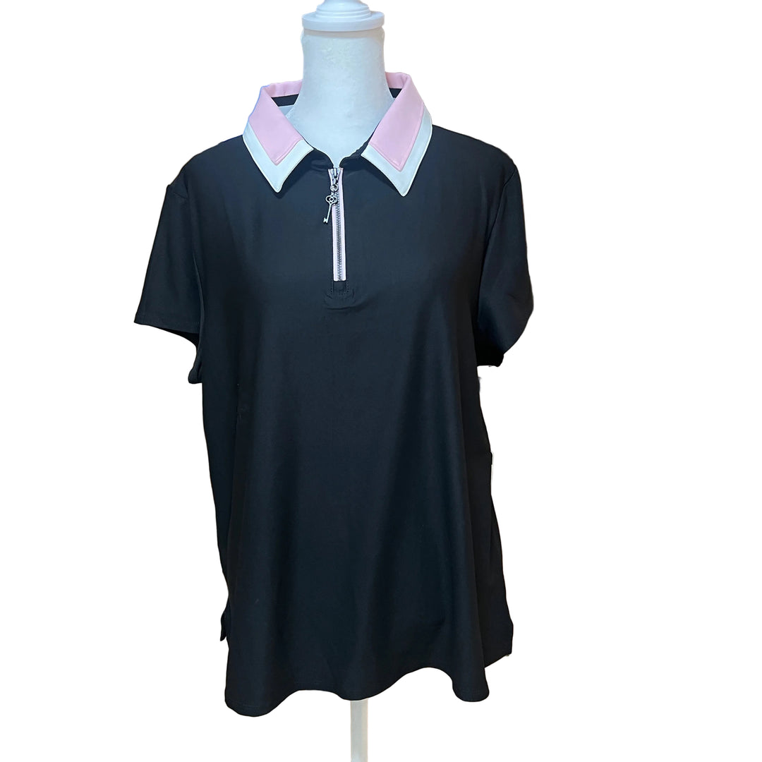 Belyn Key Birdie Cap Sleeve (w/ logo) - Onyx/Cherry Blossom - X-Large - Skorzie