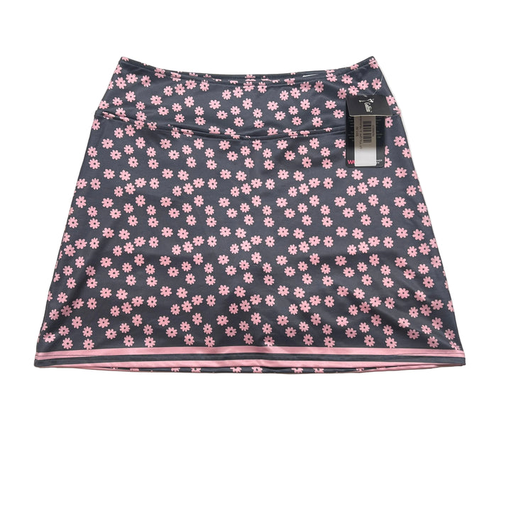Golftini Tee Time Skort (16.5") - Grey/Pink Flowers - Small