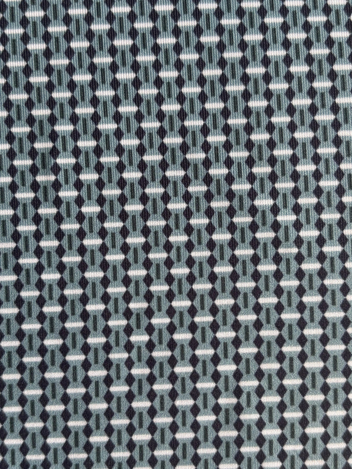 G/FORE Men's Polo Mod Geo Tech Jersey Sea Foam/Twilight Size M