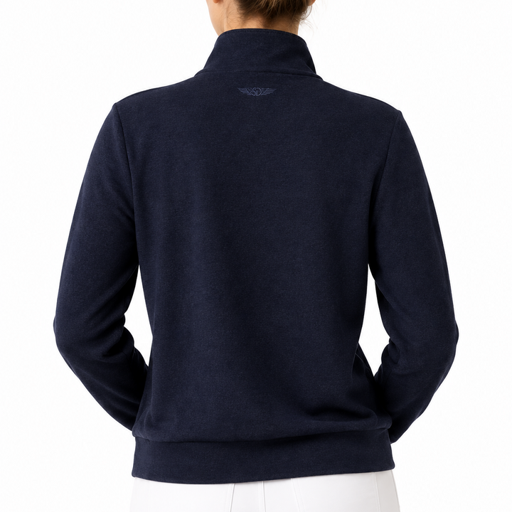 Straight Down Women's Quarter Zip Collette New Indigo Size M