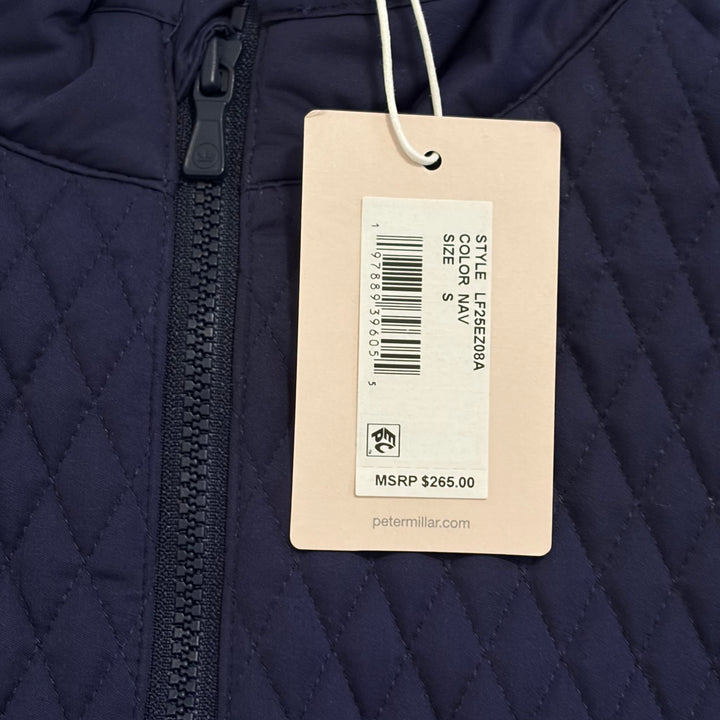 Peter Millar Women's Jacket Merge Mini Diamond Quilt Hybrid (w/ logo) Navy Size S