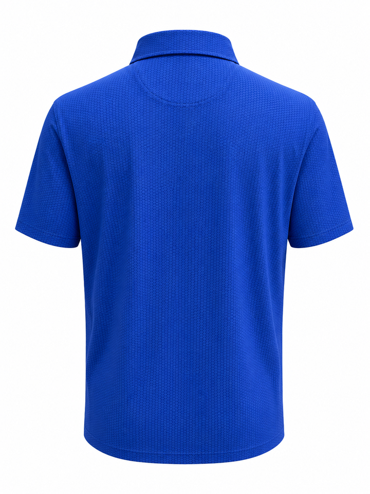 Bobby Jones Performance Jersey Balata Print Polo - Marina Blue - Large