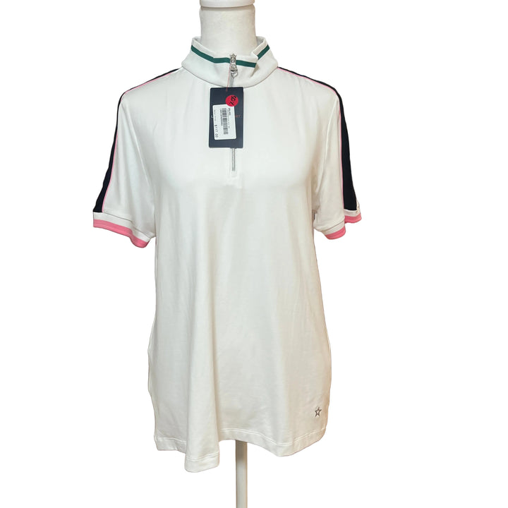 Lohla Sport Gigi Short Sleeve Top - White - Large - Skorzie