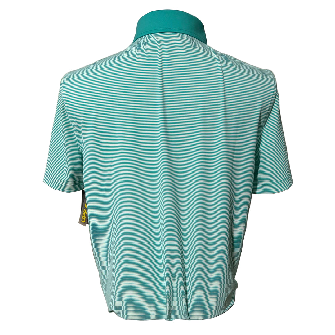 G/FORE Feeder Stripe Fine Tech Jersey Polo (w/logo) - Siren