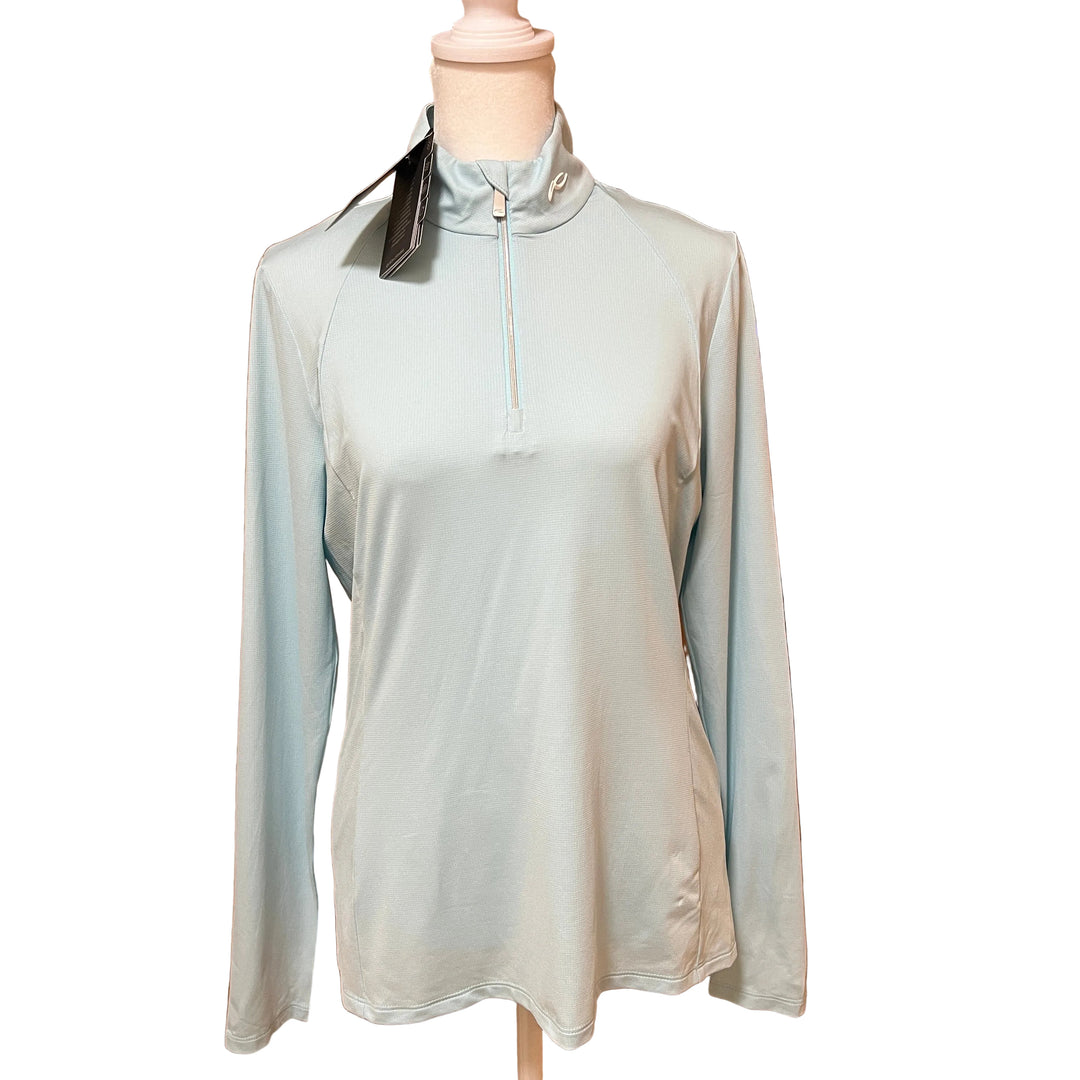 KJUS Collagen Midlayer Half-Zip (w/logo) - Icy Blue - Skorzie