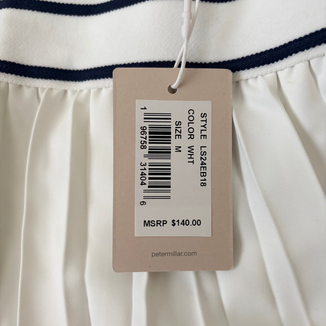 Peter Millar Women's Golf Skort Mickey Pleated 15" White Size M