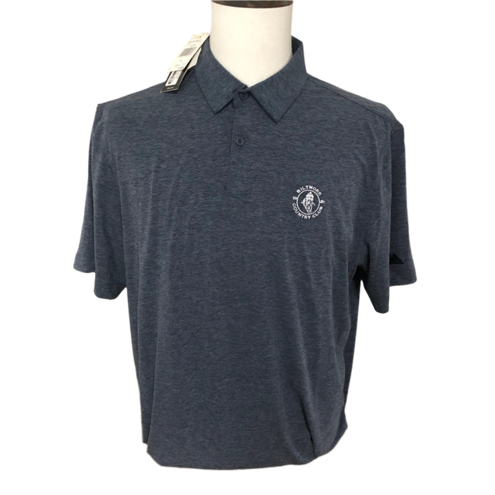 Adidas Go-To Polo (w/ logo) - Heathered Navy - Skorzie