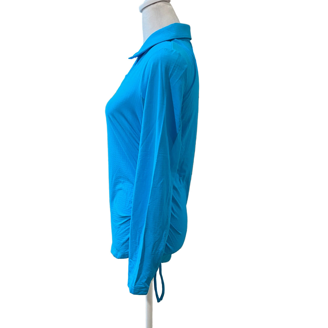 IBKUL Adjustable Length L/S Polo - Turquoise - Small - Skorzie