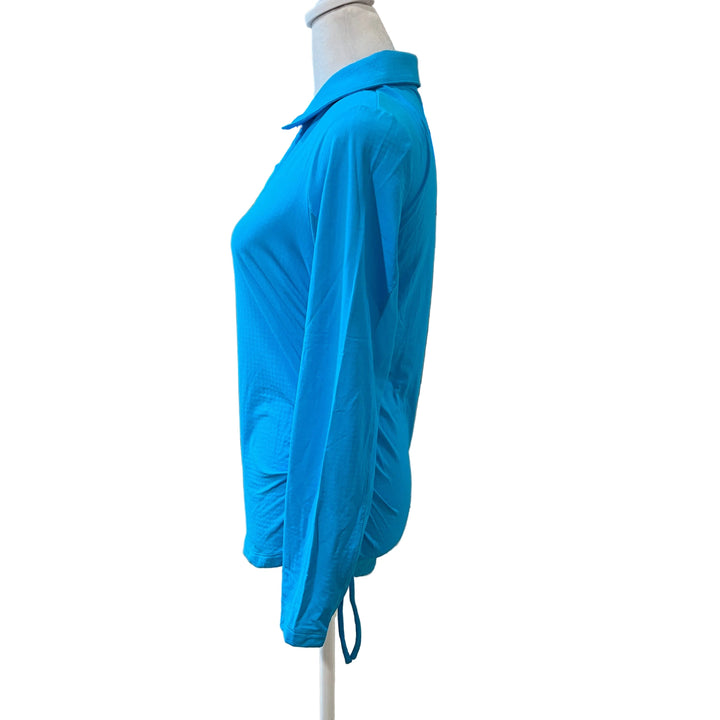 IBKUL Adjustable Length L/S Polo - Turquoise - Small - Skorzie