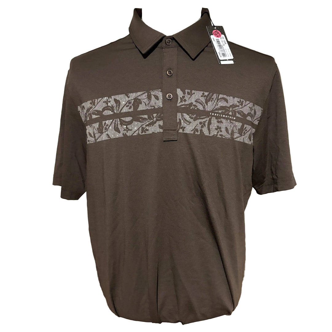 Travis Mathew Orchard Walk Polo (w/logo) - Chocolate - Skorzie