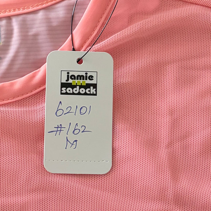 Jamie Sadock Women's Golf Sunsense Top Mesh Long Sleeve Coral Size M