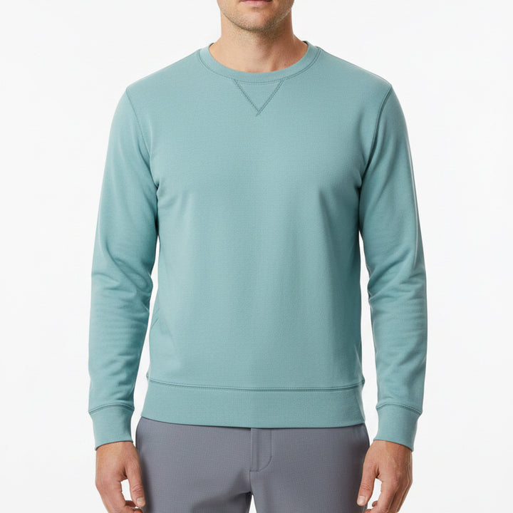 G/FORE Men's Golf Crewneck All Play Terry Seafoam Size M