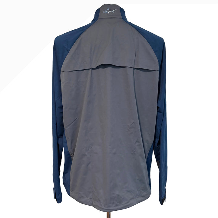 Greg Norman Weatherknit Block Full-Zip Jacket - Charcoal/Navy - Large - Skorzie