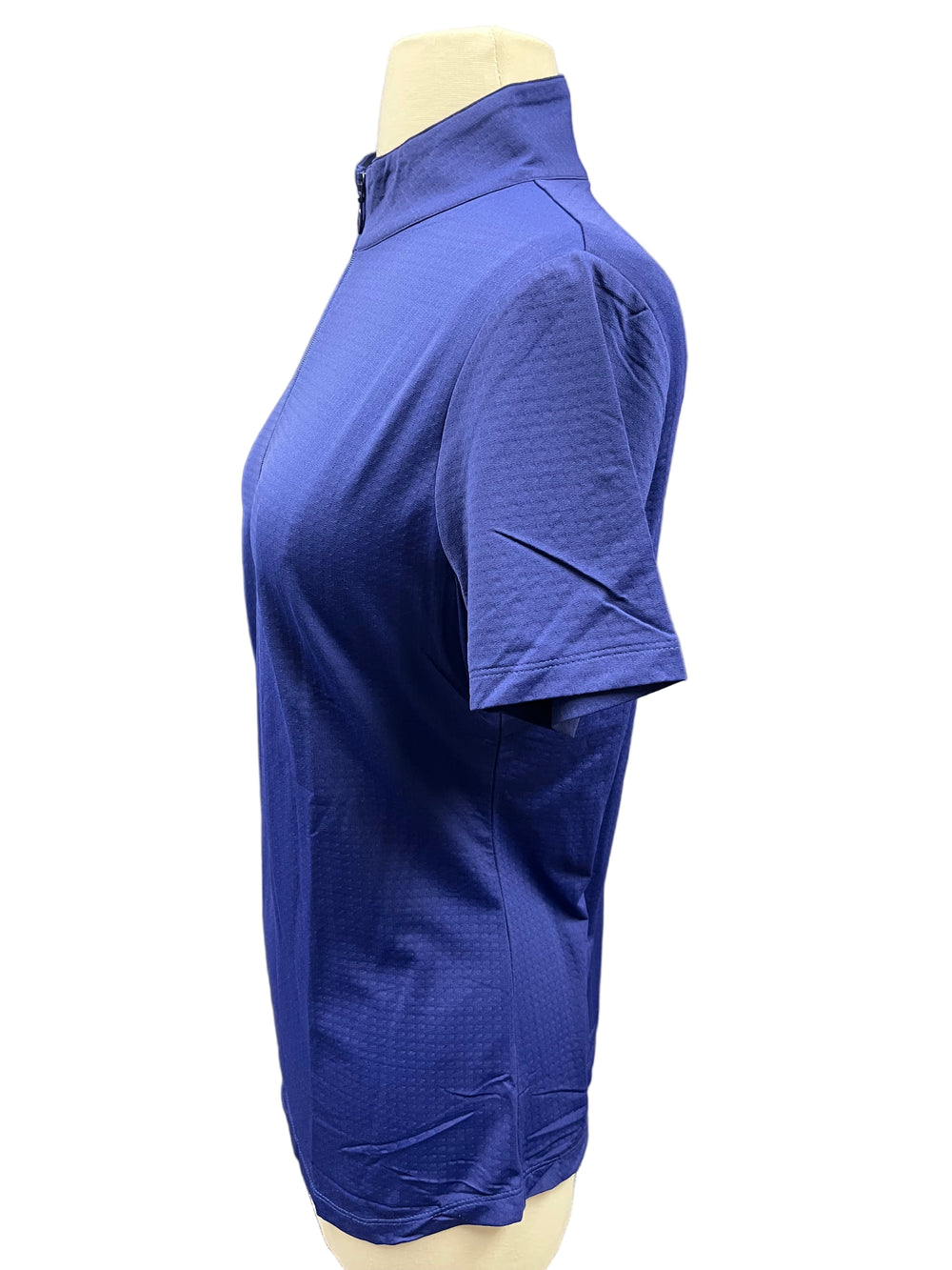 IBKUL Short Sleeve Mock Neck Top - Navy - Small - Skorzie