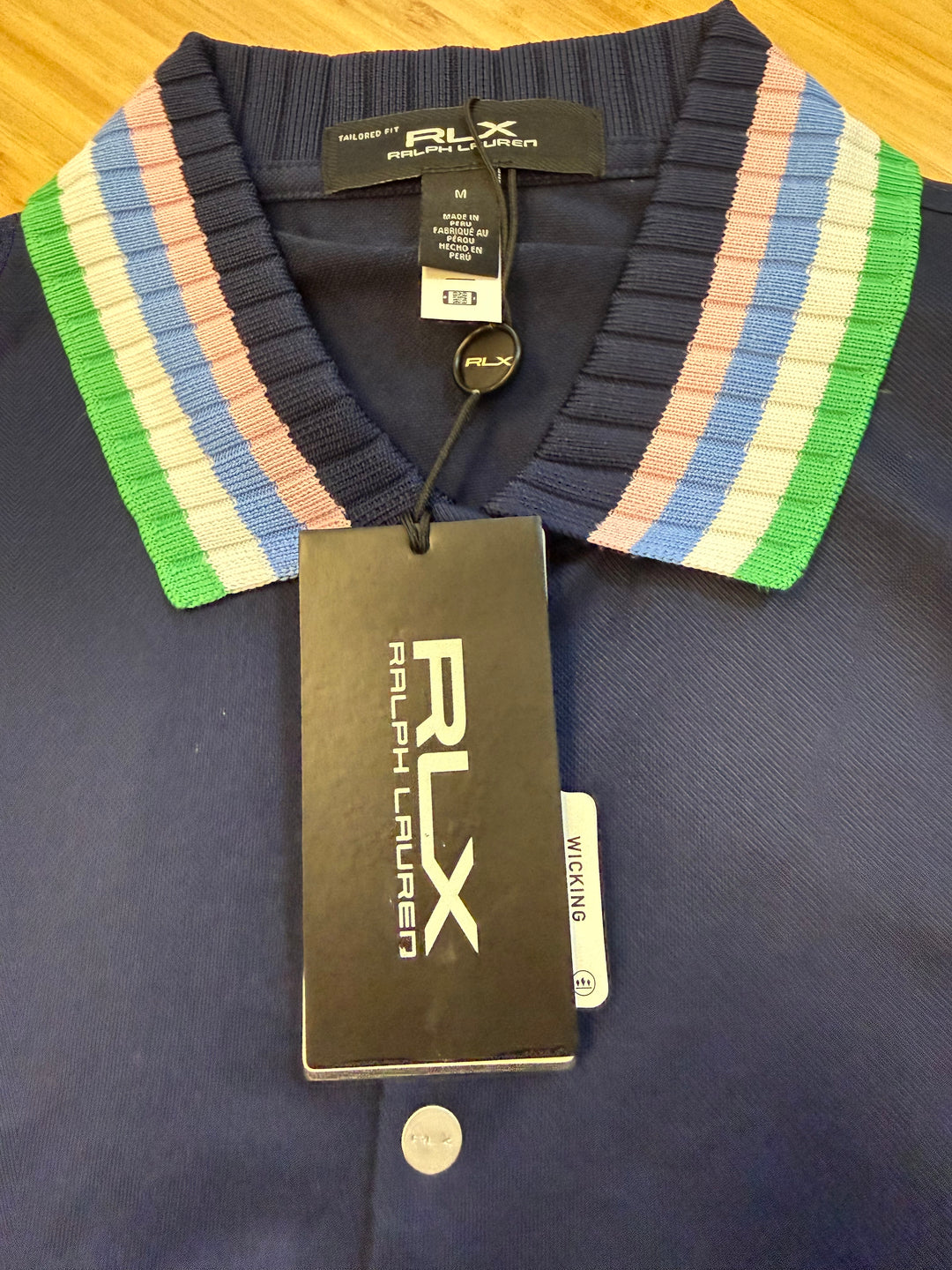 RLX Ralph Lauren Tailored Fit Polo (w/ logo) - Navy - Medium