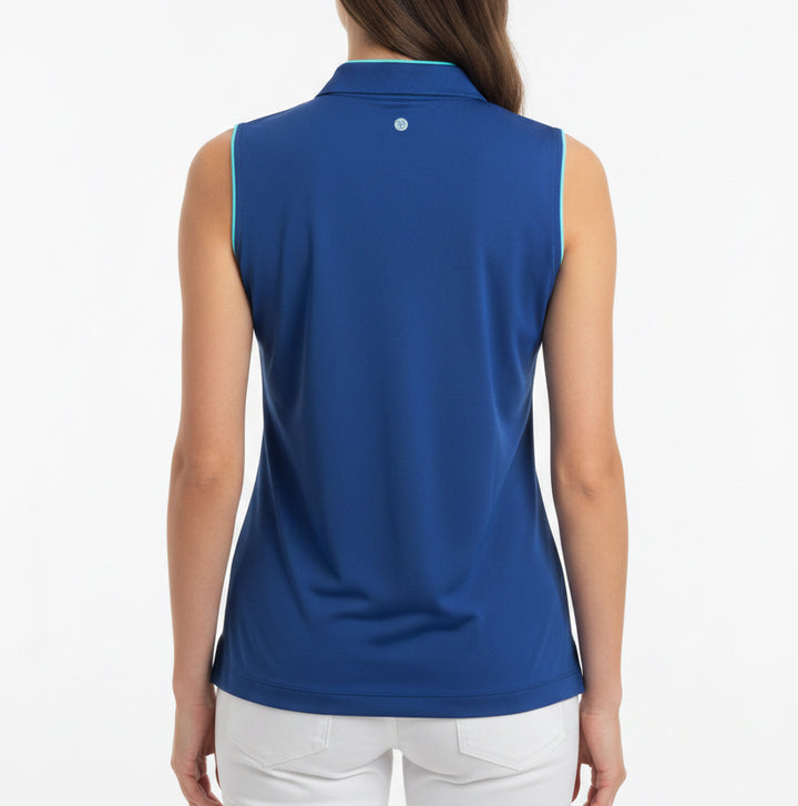 EPNY Women's Golf Polo Sleeveless Navy Size M