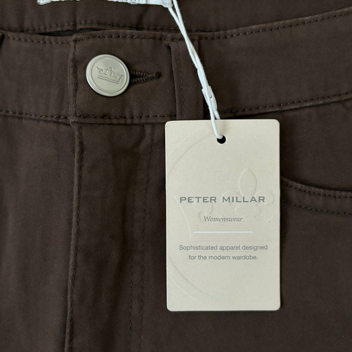 Peter Millar Women's Golf Pants Karlie Stretch Sateen 28" Peppercorn