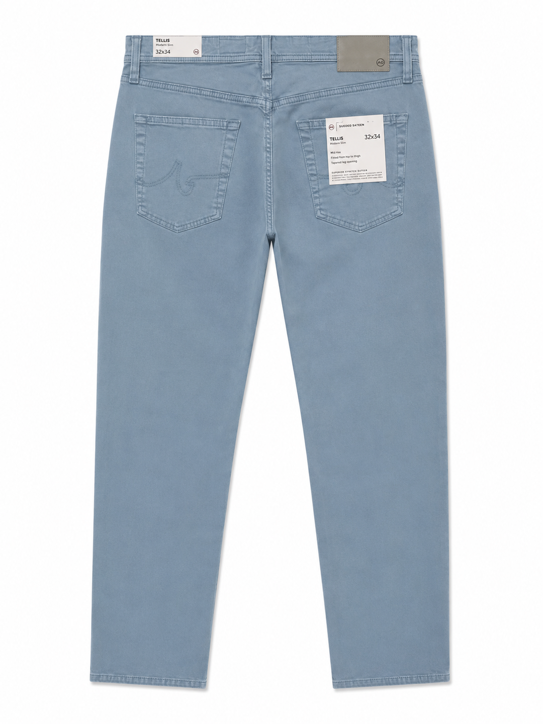AG Men's Tellis Sueded Sateen Modern Slim Pant - Sulfer Shore Break - Skorzie