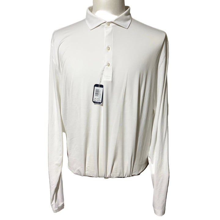 Johnnie-O Swing Long Sleeve Performance Polo - White