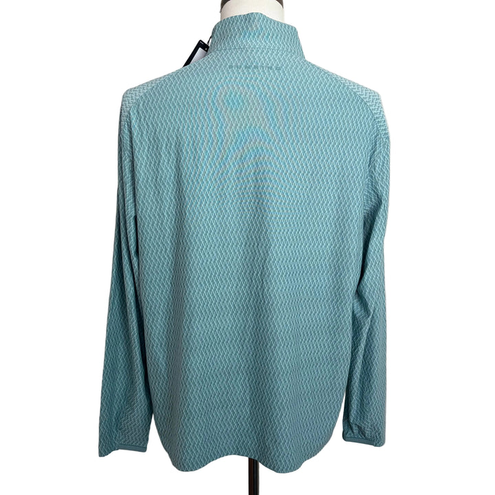 Dunning Golf Marcellus Jacquard 1/4 Zip - Slate Green - Large - Skorzie
