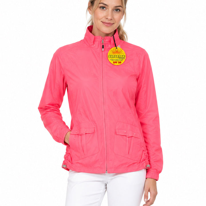 Jamie Sadock Women's Golf Sunsense Jacket Mimosa Size M