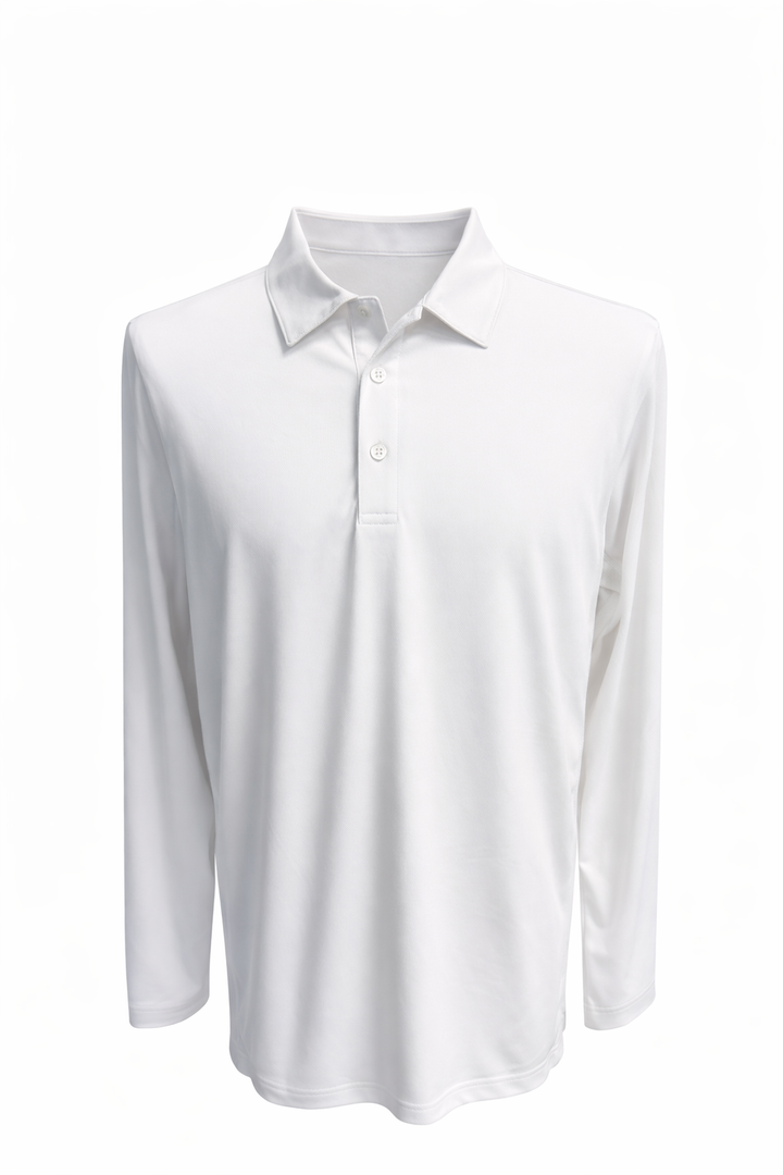 SanSoleil SOLCOOL L/S POLO W MESH - White - Skorzie