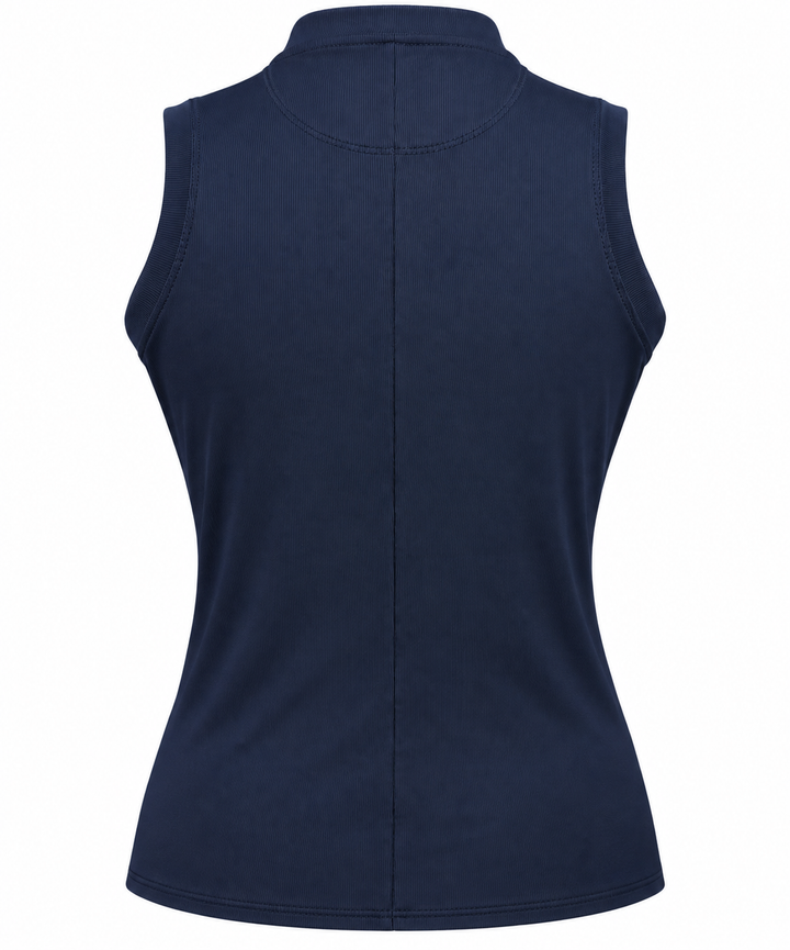 Lucky In Love Twisted It Up Zip Tank - Midnight