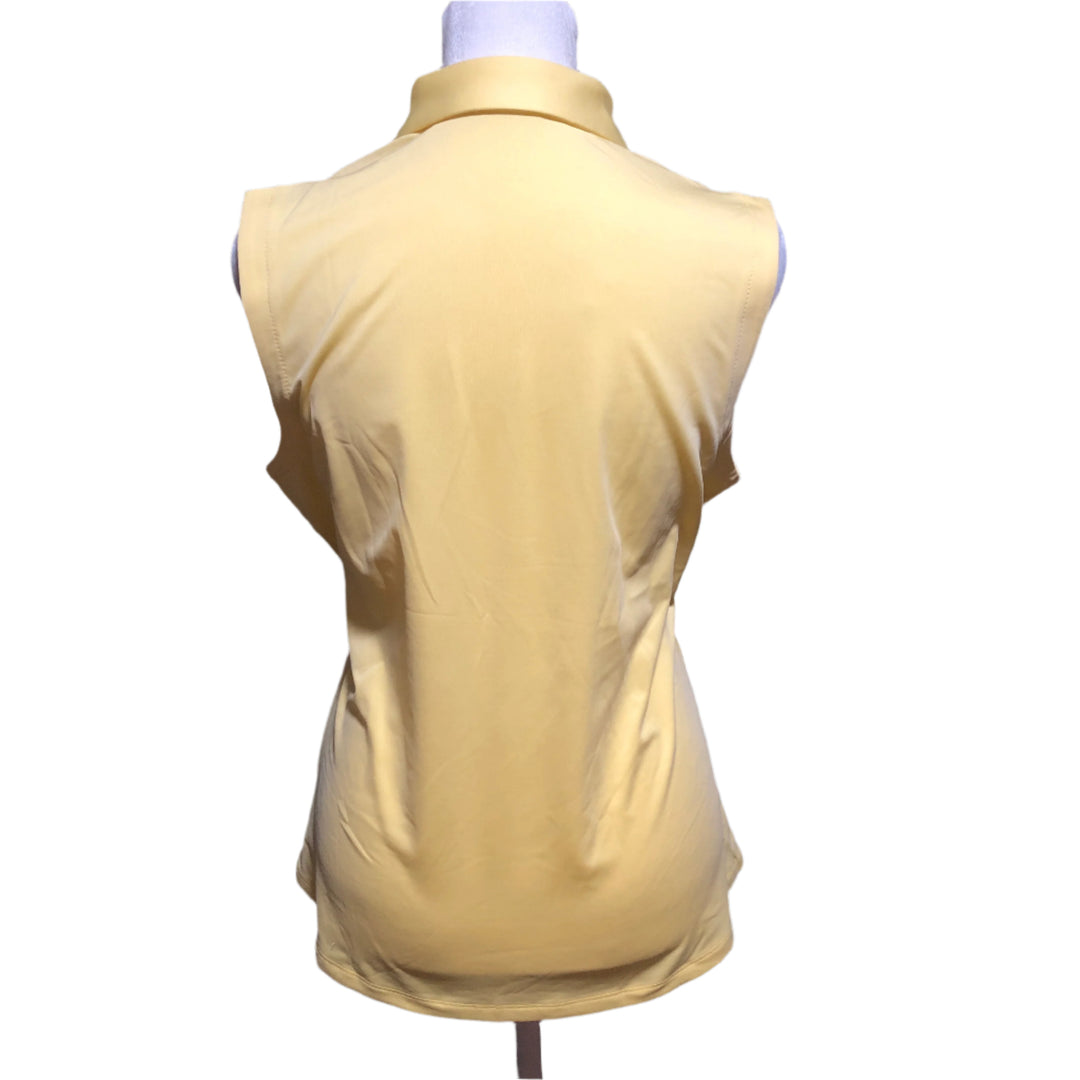 Dunning Freya Jersey Performance Sleeveless Polo - Golden Haze - Medium - Skorzie