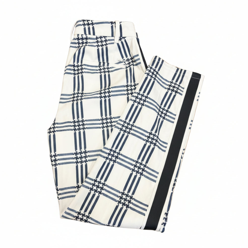 RLX Ralph Lauren Houndstooth Pant with Stripe - Navy/White - Skorzie