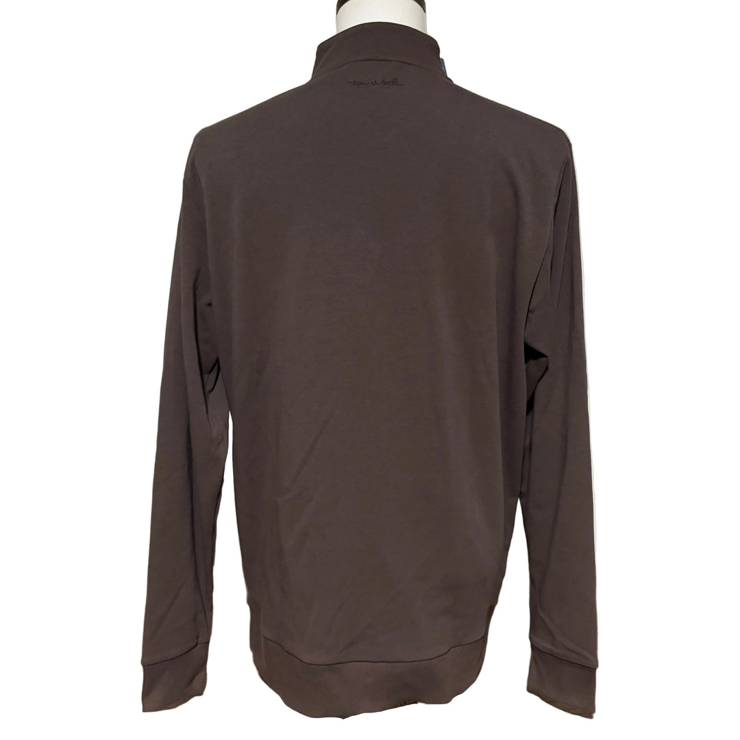 Travis Mathew Cloud Quarter Zip 2.0 (w/logo) - Chocolate Brown - Large - Skorzie