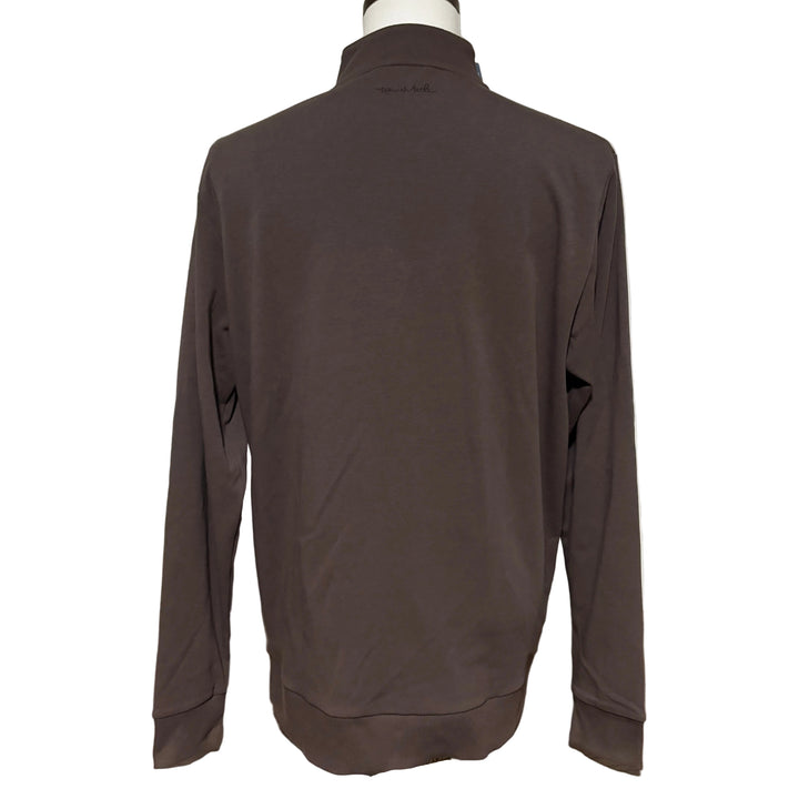 Travis Mathew Cloud Quarter Zip 2.0 (w/logo) - Chocolate Brown - Large - Skorzie