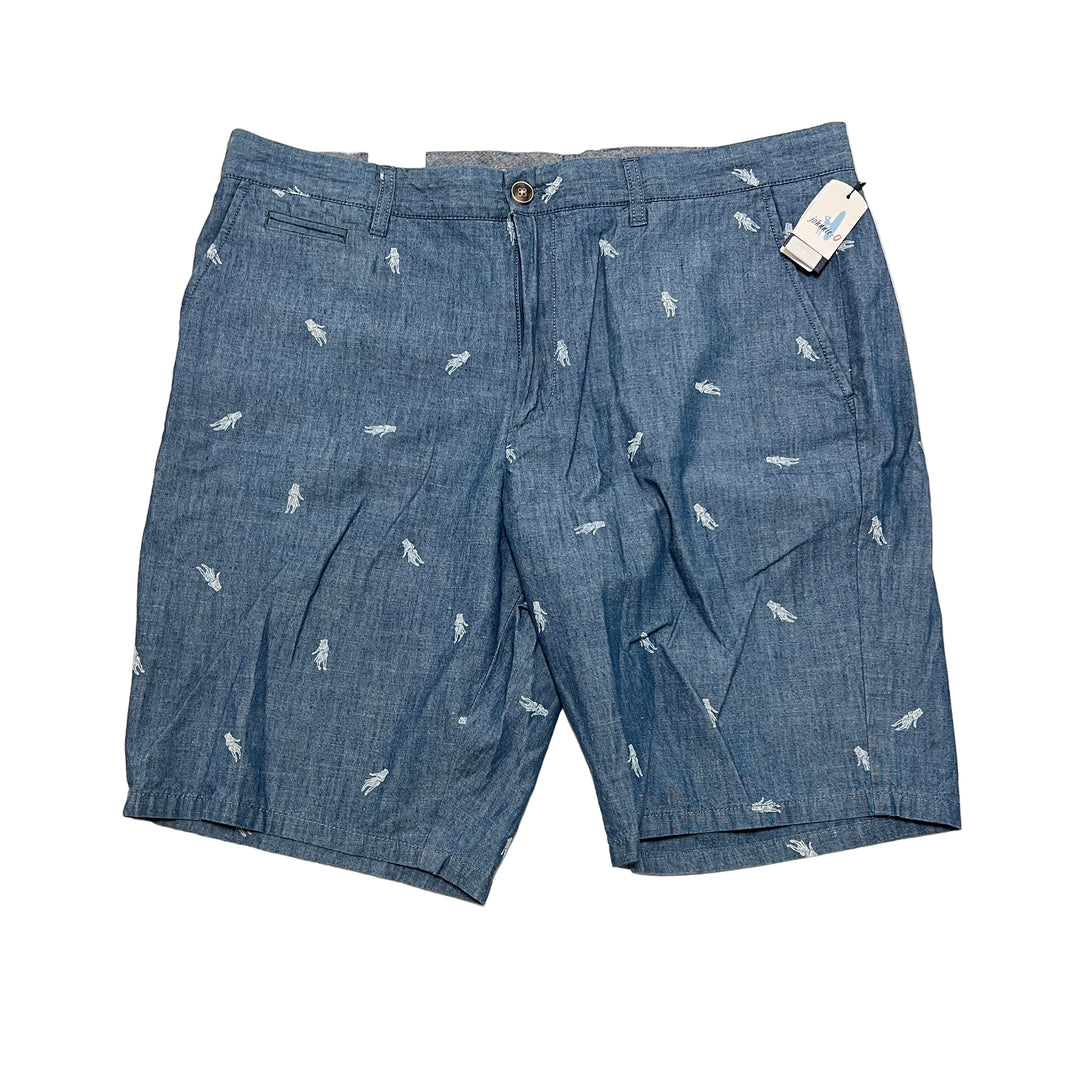 Johnnie-O Men's Hula Shorts 9" - Chambray - Size 35 - Skorzie