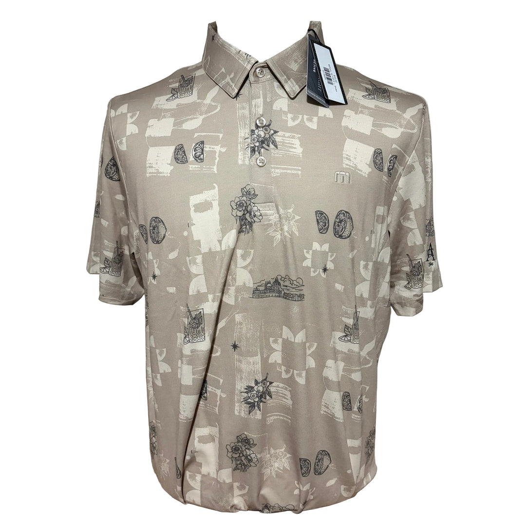 Travis Mathew Featherweight Spritz Polo (w/logo) - Island Fossil - Large - Skorzie