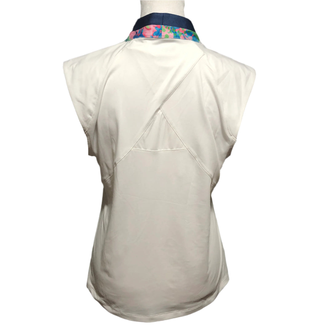 Greg Norman Vista Stretch Sleeveless Polo - White - Medium - Skorzie