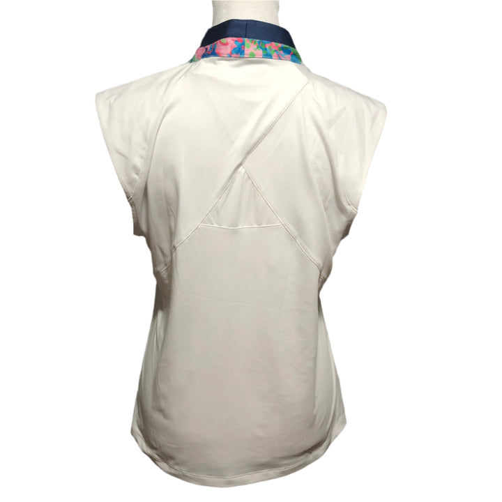 Greg Norman Vista Stretch Sleeveless Polo - White - Medium - Skorzie