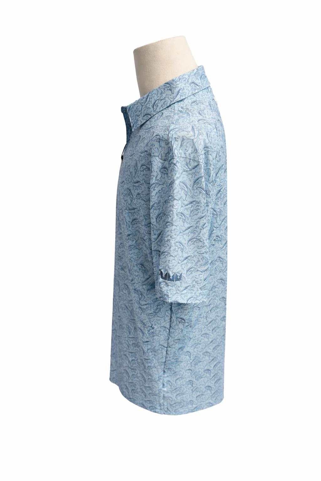 Straight Down Ahi Pattern Polo (w/ logo) - Blue - X-Large - Skorzie