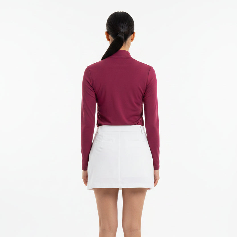KJUS Women's Golf Top Kallena Half Zip (w/logo) Deep Ruby