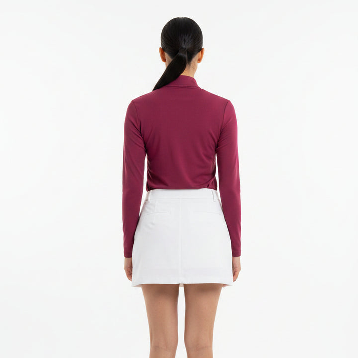 KJUS Women's Golf Top Kallena Half Zip (w/logo) Deep Ruby