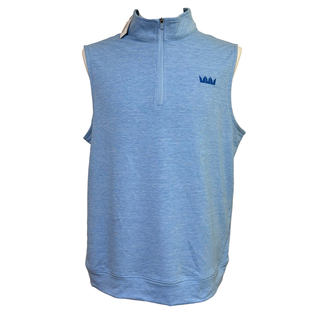 Turtleson Wynn 1/4 Zip Vest (w/logo) - Blue Heather - Medium - Skorzie